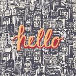 Hello Quote Hand Lettering.-ircy-Art Print