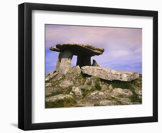 Ireland, Burren. Ancient Poulnabrone Dolman tomb-Jaynes Gallery-Framed Photographic Print