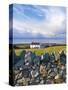 Ireland, Co.Donegal, Fanad, House and stone wall-Shaun Egan-Stretched Canvas