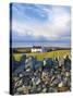 Ireland, Co.Donegal, Fanad, House and stone wall-Shaun Egan-Stretched Canvas