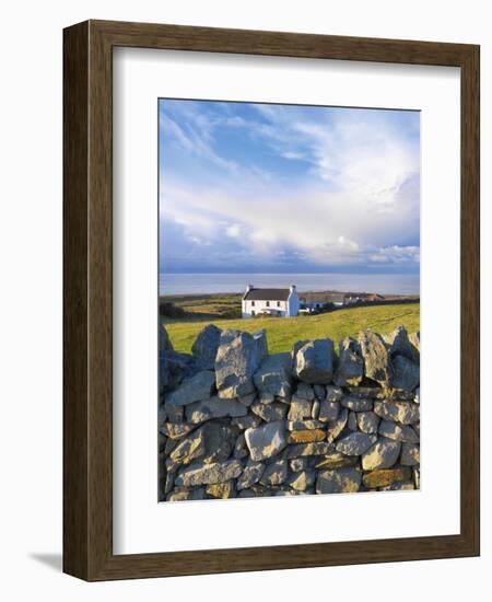 Ireland, Co.Donegal, Fanad, House and stone wall-Shaun Egan-Framed Photographic Print