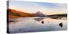 Ireland, Co.Donegal, Mount Errigal reflected in Clady river-Shaun Egan-Stretched Canvas