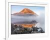 Ireland, Co.Donegal, Mount Errigal reflected in Lough Dunlewey-Shaun Egan-Framed Photographic Print