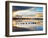 Ireland, Co.Donegal, Mulroy bay, Stepping stones at dusk-Shaun Egan-Framed Photographic Print