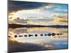 Ireland, Co.Donegal, Mulroy bay, Stepping stones at dusk-Shaun Egan-Mounted Photographic Print