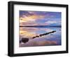 Ireland, Co.Donegal, Mulroy bay, Stepping stones at dusk-Shaun Egan-Framed Photographic Print