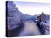 Ireland, Co.Donegal, Ramelton, River lennon in winter, House by river (PR)-Shaun Egan-Stretched Canvas