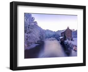 Ireland, Co.Donegal, Ramelton, River lennon in winter, House by river (PR)-Shaun Egan-Framed Photographic Print