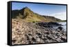 Ireland, County Antrim, Bushmills, Giants Causeway, basalt rock formation-Walter Bibikow-Framed Stretched Canvas