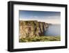 Ireland, County Clare, Cliffs of Moher, 200 meter high cliffs, dusk-Walter Bibikw-Framed Photographic Print