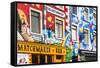 Ireland, County Clare, Lisdonvarna, colorful buildings-Walter Bibikw-Framed Stretched Canvas
