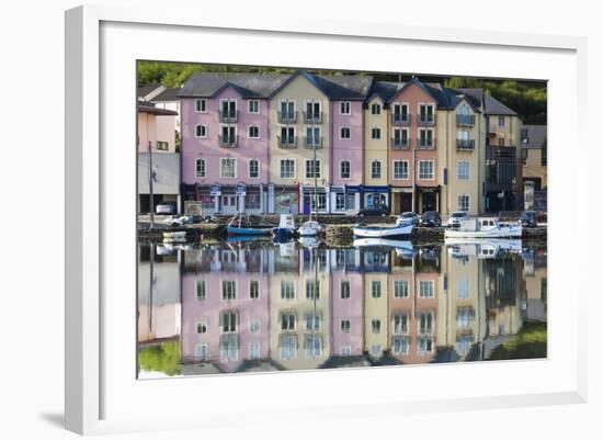 Ireland, County Cork, Bantry, harborfront buildings-Walter Bibikow-Framed Photographic Print