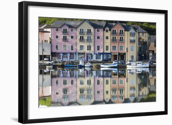 Ireland, County Cork, Bantry, harborfront buildings-Walter Bibikow-Framed Photographic Print