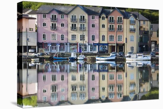 Ireland, County Cork, Bantry, harborfront buildings-Walter Bibikow-Stretched Canvas