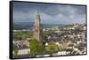 Ireland, County Cork, Cork City, city view with St. Anne's Church, dawn-Walter Bibikow-Framed Stretched Canvas