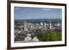 Ireland, County Cork, Cork City, elevated city view from the west-Walter Bibikow-Framed Premium Photographic Print