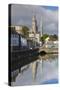 Ireland, County Cork, Cork City, St. Fin Barre's Cathedral seen from the River Lee-Walter Bibikow-Stretched Canvas