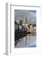 Ireland, County Cork, Cork City, St. Fin Barre's Cathedral seen from the River Lee-Walter Bibikow-Framed Photographic Print