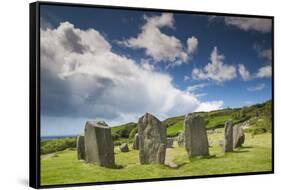 Ireland, County Cork, Drombeg, Drombeg Stone Circle-Walter Bibikow-Framed Stretched Canvas