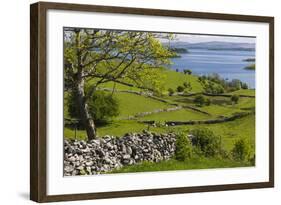 Ireland, County Galway, Cong, elevated springtime landscape-Walter Bibikow-Framed Photographic Print