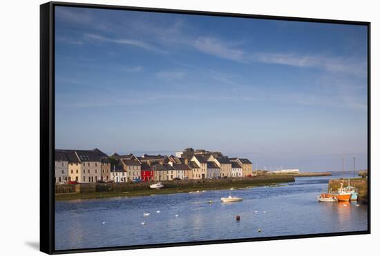 Ireland, County Galway, Galway City, port buildings of The Claddagh-Walter Bibikow-Framed Stretched Canvas