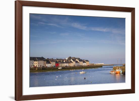 Ireland, County Galway, Galway City, port buildings of The Claddagh-Walter Bibikow-Framed Premium Photographic Print