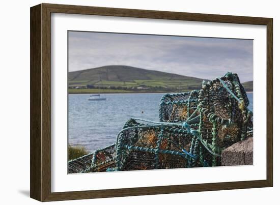 Ireland, County Kerry Slea Head Drive, lobster pots-Walter Bibikow-Framed Photographic Print