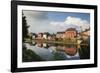 Ireland, County Kilkenny, Kilkenny City, pubs along River Nore-Walter Bibikow-Framed Photographic Print