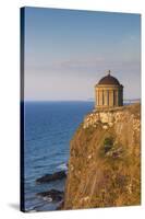 Ireland, County Londonderry, Downhill Demesne, Mussenden Temple at sunset-Walter Bibikow-Stretched Canvas