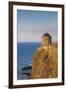 Ireland, County Londonderry, Downhill Demesne, Mussenden Temple at sunset-Walter Bibikow-Framed Premium Photographic Print