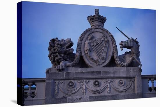Ireland, Dublin, Detail of Ornamental Friezes on Four Courts, Which Houses Irish Supreme Court-null-Stretched Canvas