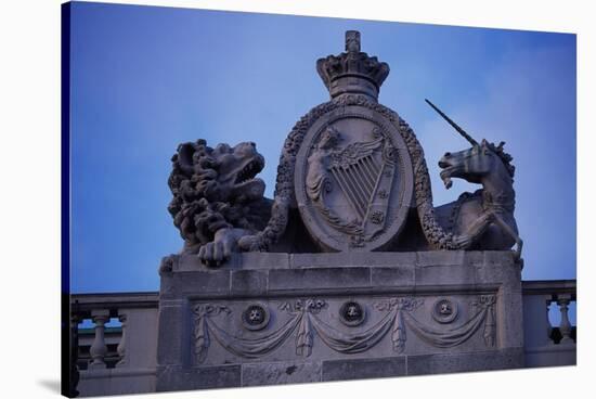 Ireland, Dublin, Detail of Ornamental Friezes on Four Courts, Which Houses Irish Supreme Court-null-Stretched Canvas