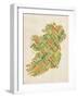 Ireland Eire City Text map-Michael Tompsett-Framed Art Print