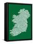 Ireland Eire City Text map-Michael Tompsett-Framed Stretched Canvas