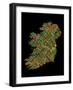 Ireland Eire City Text map-Michael Tompsett-Framed Art Print