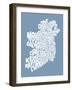 Ireland Eire County Text Map-Michael Tompsett-Framed Art Print