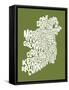 Ireland Eire County Text Map-Michael Tompsett-Framed Stretched Canvas