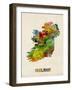 Ireland Eire Watercolor Map-Michael Tompsett-Framed Art Print