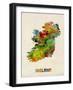 Ireland Eire Watercolor Map-Michael Tompsett-Framed Art Print