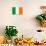 Ireland Flag Art Print Poster-null-Poster displayed on a wall