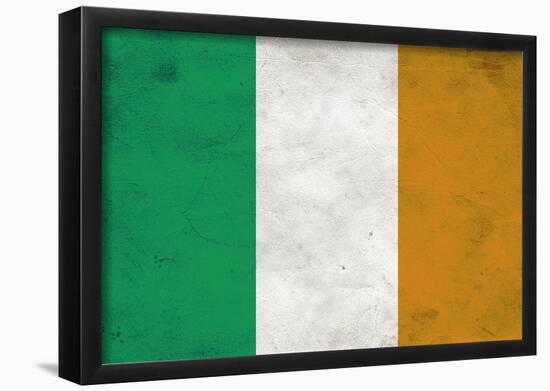 Ireland Flag Distressed Art Print Poster-null-Framed Poster