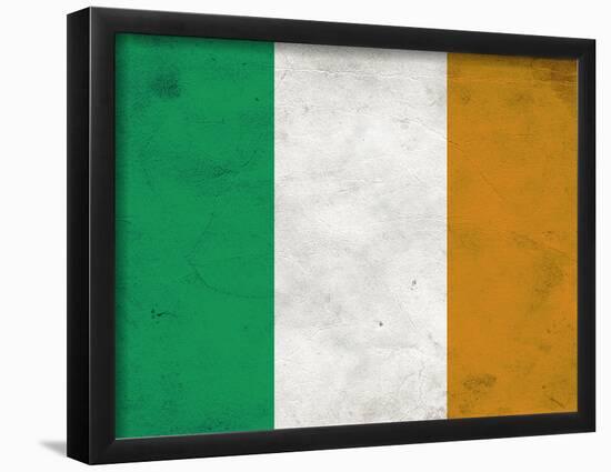 Ireland Flag Distressed Art Print Poster-null-Framed Poster