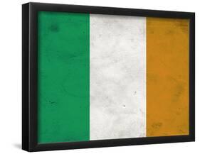 Ireland Flag Distressed Art Print Poster-null-Framed Poster