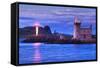 Ireland, Howth Lighthouse-Thomas Ebelt-Framed Stretched Canvas