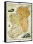 Ireland Map by C. Montague-Philip Spruyt-Framed Stretched Canvas