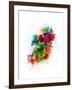 Ireland Map Paint Splashes-Michael Tompsett-Framed Art Print