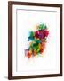 Ireland Map Paint Splashes-Michael Tompsett-Framed Art Print