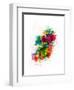 Ireland Map Paint Splashes-Michael Tompsett-Framed Art Print