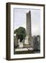 Ireland, Monasterboice, Graveyard, Crosses and Round Tower of Ancient Monastery-null-Framed Giclee Print