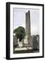 Ireland, Monasterboice, Graveyard, Crosses and Round Tower of Ancient Monastery-null-Framed Giclee Print